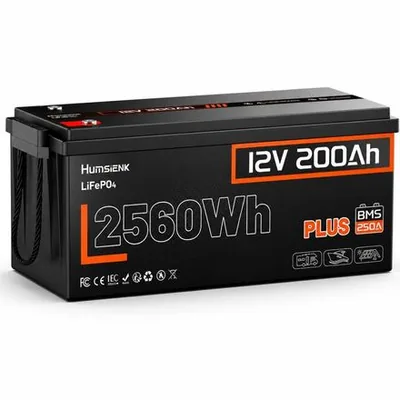 Акумулятор Lifepo4 12V/200Ah 250A BMS акумулятор Humsienk 2560 Вт·год, 250A BMS для систем резервного живлення — купити в Україні | VERTEA