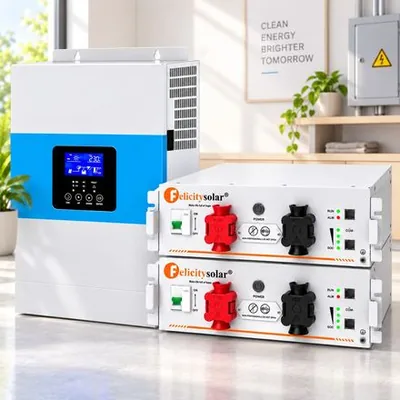 Комплект 6.5 кВа LiFePO4 Felicity Solar Комплект резервного живлення:Гібридний інвертор Daxtromn SC-HFK-5500-48 + 2 акумулятора FLA48100UG1 — купити в Україні | VERTEA