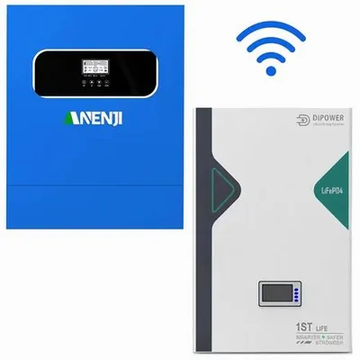 Комплект 11 кВт LiFePO4 Комплект резервного живлення з Wi-Fi інвертор Anenji 11 кВт + 51,2V/100Ah акумулятор Dipower для квартири, офісу — купити в Україні | VERTEA