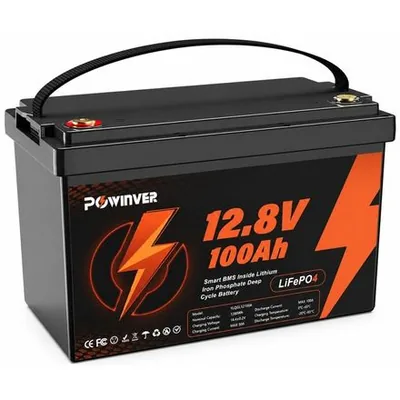 Акумулятор LiFePO4 12V 100Ah Акумулятор Powinver 1280Wh, 100A, BMS — купити в Україні | VERTEA