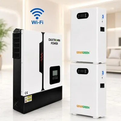 Комплект 11 кВт LiFePO4 Комплект резервного живлення з Wi-Fi інвертор Daxtromn Power + 2 акумулятора 51,2V з LCD-дисплеєм Genix Green — купити в Україні | VERTEA