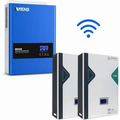 Комплект 10,24 кВт·год LiFePO4 Комплект резервного живлення з Wi-Fi інвертор Anenji 6,2 кВт + 51,2V/100Ah акумулятор Dipower — купити в Україні | VERTEA