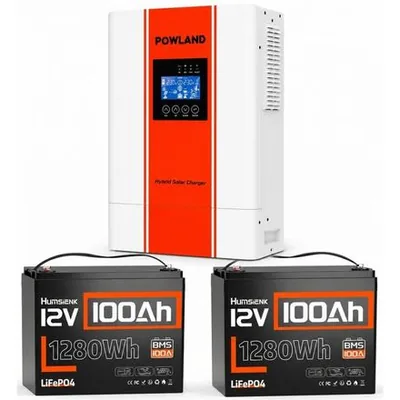 Комплект 3,6 кВт Комплект резервного живлення Інвертор Powland +2 акумулятора 12V/100Ah Humsienk з BMS для будинку, квартири — купити в Україні | VERTEA